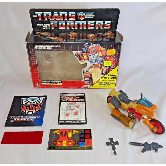 Vintage 1986 Transformers G1 Wreck-Gar Original Box Manual Decoder New Decals - Picture 1 of 16